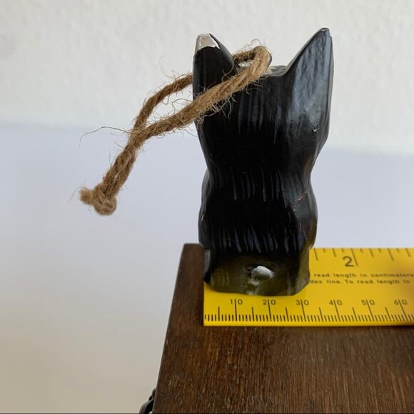 1960s Wooden Cat Sitting Ornament - Picture 7 of 7